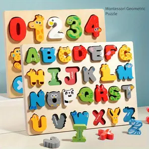 Wooden Alphabet & Number Puzzle Set, Toddler Puzzles, Educational Learning Toy for Kids, Ideal Birthday Gift for Boys Girls, Perfect for Christmas Holidays, Montessori Puzzles Gift