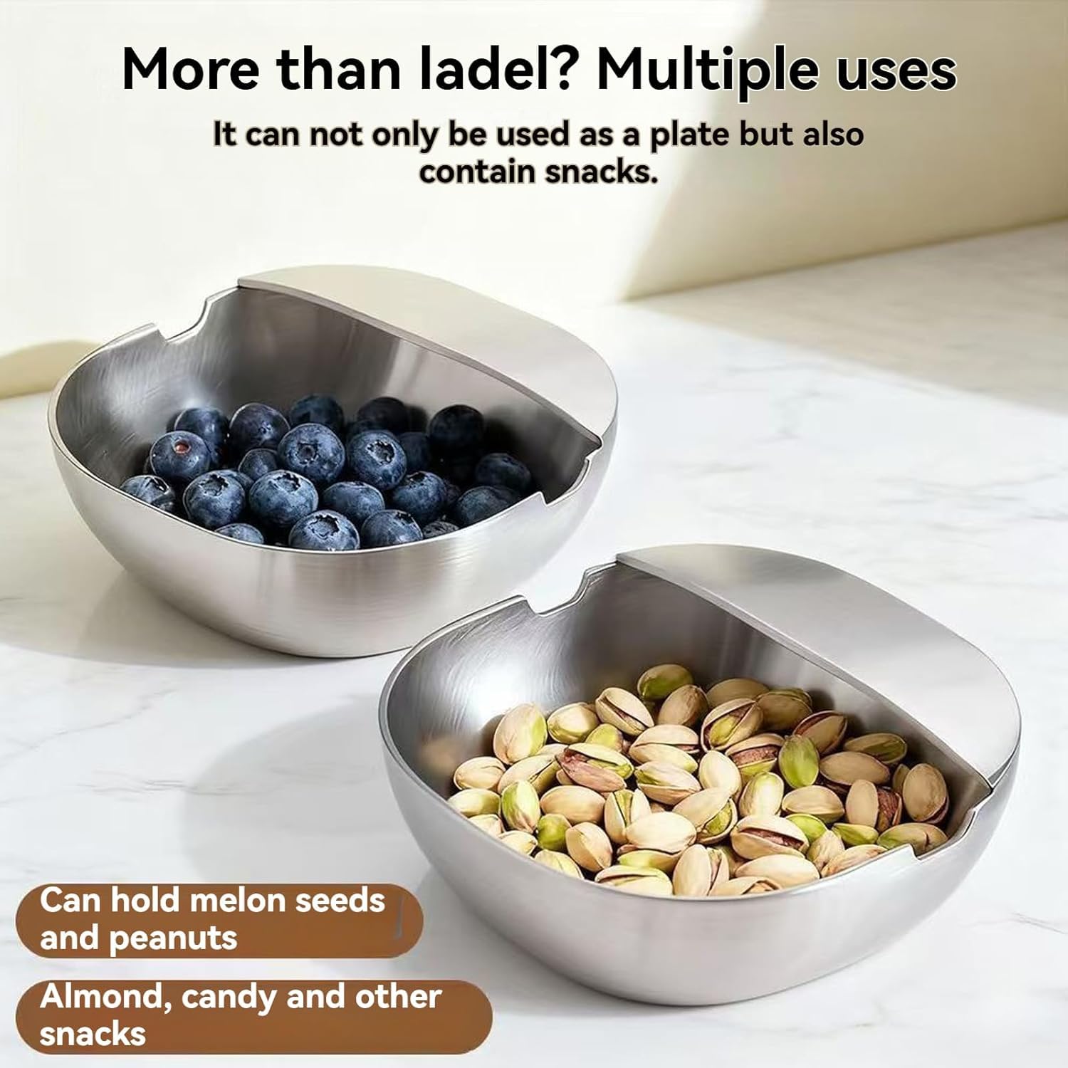 3 PCS Stainless Steel Spoon Rest & Multipurpose Kitchen Utensil Holder, Soup Ladle Tray, Tabletop Organizer for Cooking, Serving Snacks, Fruits, Sauce, Soup, Home