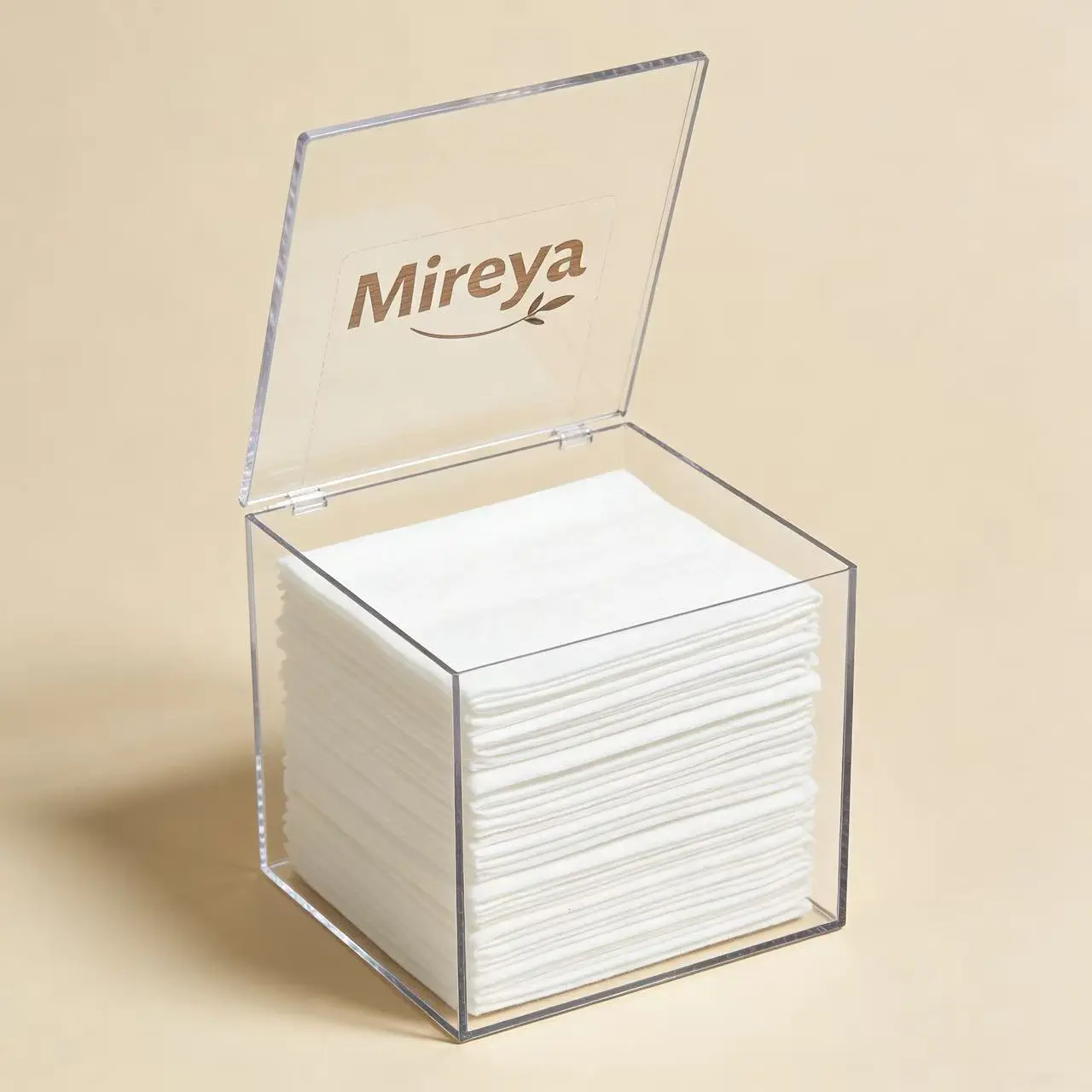 Clear Acrylic Box with face towels XL