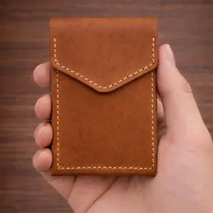 Nepa Handmade Tab Leather Wallet Slim Minimal Daily Carry Compact Design for Everyday Use Genuine Leather Handcrafted Lightweight Fits Cards Cash