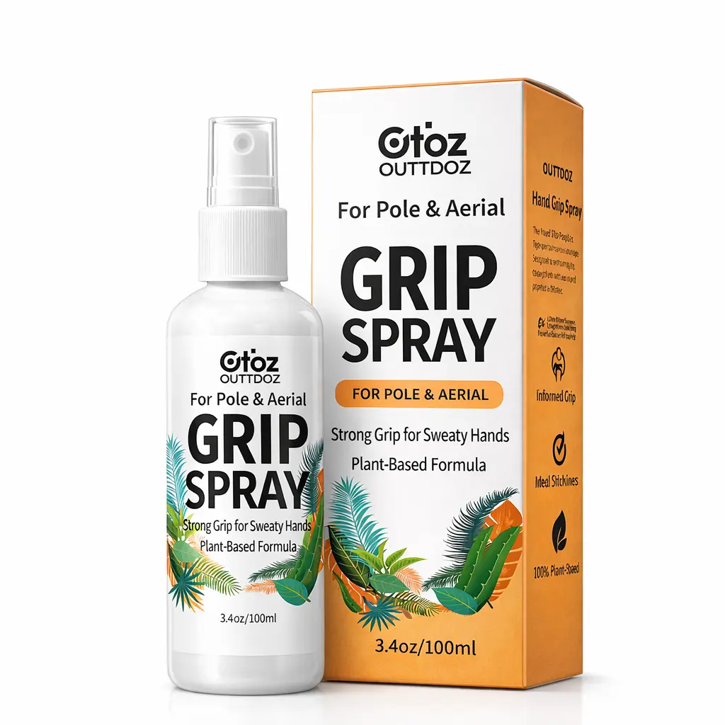 Grip Spray for Pole Dance & Aerial Yoga – Non-Slip Hand Spray for Static Spins & Tricks – Essential for Dance Practice & Pole Kit – Quick Dry, No Residue, Skin-Friendly heavy-duty stainless steel pole