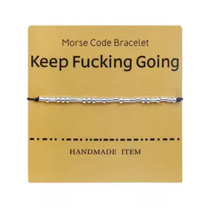 Morse code bracelet "Keep F..cking Going"