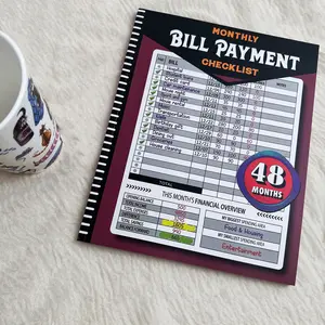 Bill Payment Tracker Notebook 48-Month Budget & Finance Organizer with Monthly Checklist Personal Office Planner for Money Management Dorm Travel Perfect for Holiday Year-Round Financial Goals