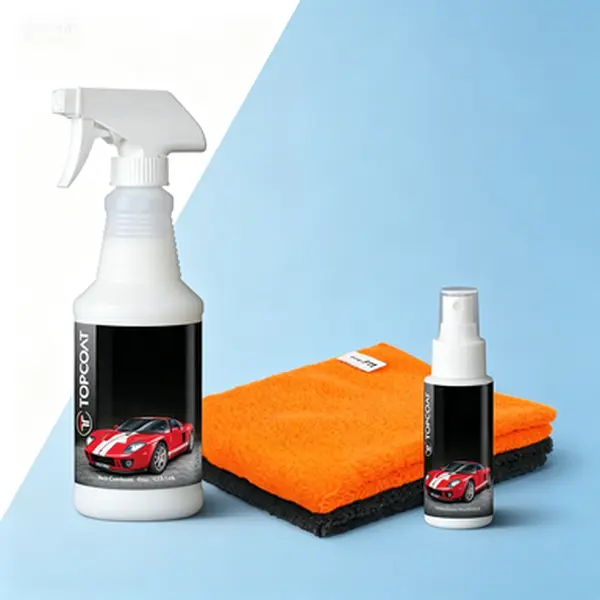 Premium Waterless Car Polish & Wax – Hydrophobic Sealant for Cars, Motorcycles, Trucks – 16 oz Complete Kit Detailing Spray with Travel Bottle and 2 Microfiber Towels, Car Detailing, Conceals Micro Scratches