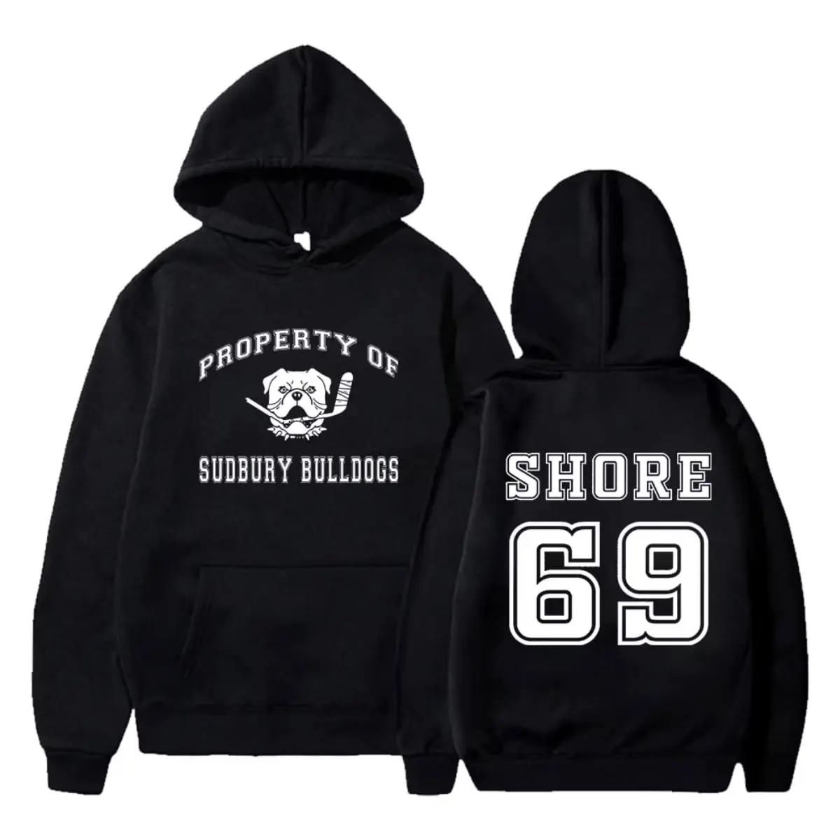Men's Shoresy 69 Sudbury Blueberry Bulldogs Graphic Hoodie - Soft Ribbed Fabric Long-Sleeve Tops, Unisex Casual Classic Layer, Ideal Birthday Holiday Gift