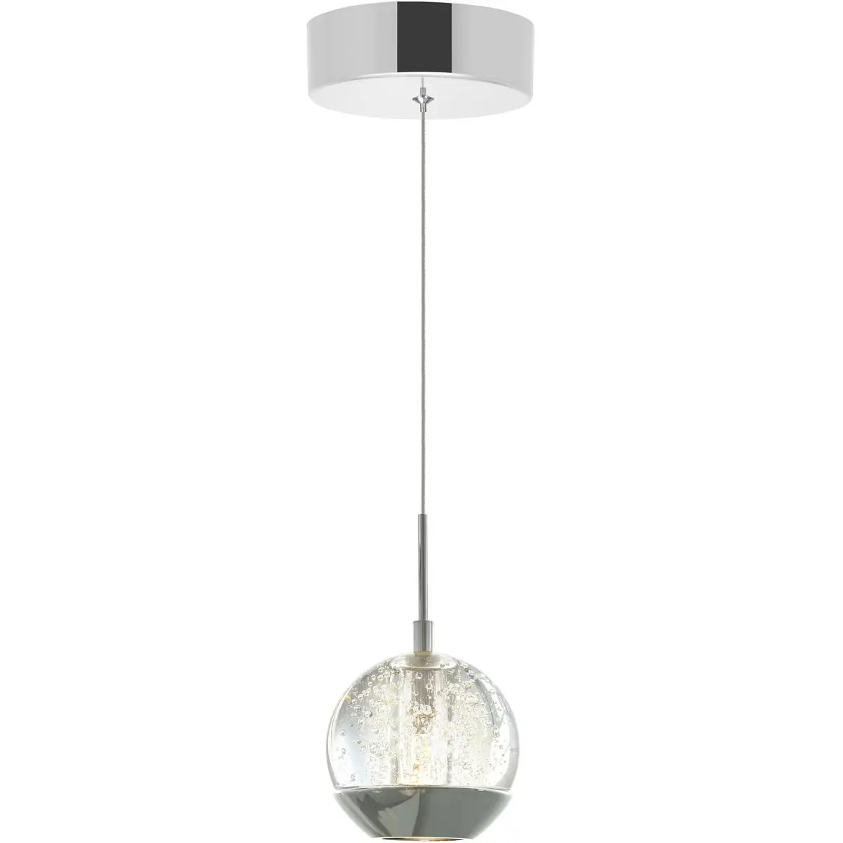 CWI Lighting Perrier LED 5 inch Chrome Down Mini Pendant Ceiling Light 5444P5C-R