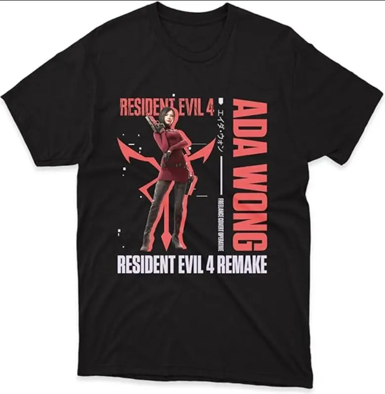 Resident Evil 4 Remake Ada Wong Graphic Tee, Survival Horror Game Design, ada wong shirt, resident evil merch shirt, Mens Womenswear Top, Gamer Streetwear