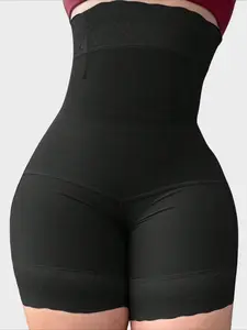 1 Count Butt Lifter Control Panty,High Waisted Shorts,Comfortable Shapewear Breathable Smooth Zipper, Womenswear,Shapewear for Women,Ruched Tummy Control Shapewear Bottoms ,Compression Lace Panties,Underwear,Suitable For Yoga,Gym,Sports