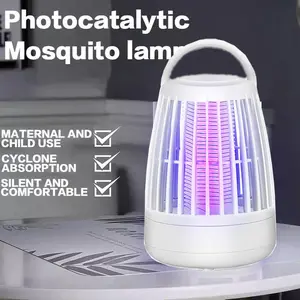Electric Insect Bug Zapper Mosquito Killer, 365nm UV Attraction, Physical Safe Pest Control, Protective Housing, Silent Light Trap for Home Bedroom Living Room Garden Camping