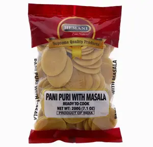 HEMANI Pani Puri - Coins - Comes with Masala - Ready to Cook - 200g (7.1 oz) - All Natural, Vegan & Non-GMO - Indian Origin