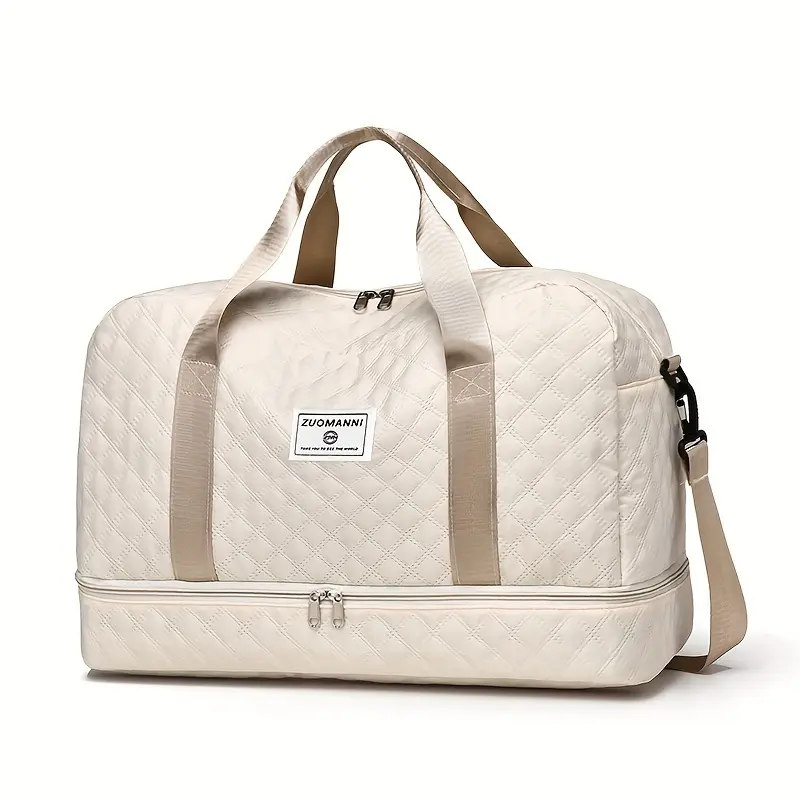 Women's Gym Bag - Lightweight Travel Duffel with Large Capacity, Oxford Fabric, Quilted Design for Business Trip, Gym, Travel