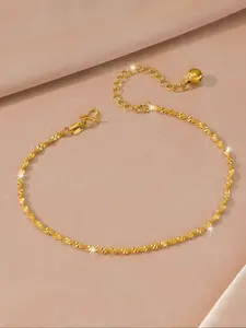 Elegant Wave Chain Anklet Jewelry, Luxurious Design, Versatile Women's Bracelet, Perfect Gift for Boyfriend, Friend, Valentine's Day