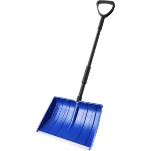Suitable for driveways, home garage snow removal snow shovel, 55inch cm long, with D-handle, aluminum strip, large capacity shovel, suitable for gardens, cars, camping outdoors