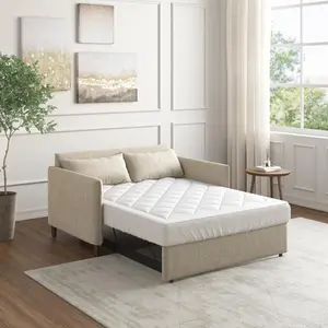 54x72 In Sofa Bed Mattress Topper - Compressed in Box, Expands in 72 Hours, Machine Washable for Home & Office Use