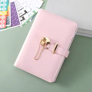 A6 Binder Budget Notebook Cash Envelope With Lock System Organizer with Budget Money Envelopes, Expense Budget Sheets and Zipper Pockets