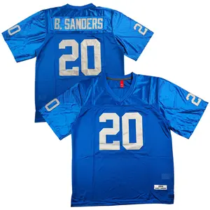 Men's #20 90s American football jersey Sewing embroidery Classic V-neck blue sweatshirt mesh ventilation Suitable for daily rugby training matches Outdoor sportswear 1994 Old - School Streetwear Cheap High Quality sports top fan Christmas gift M-3XL