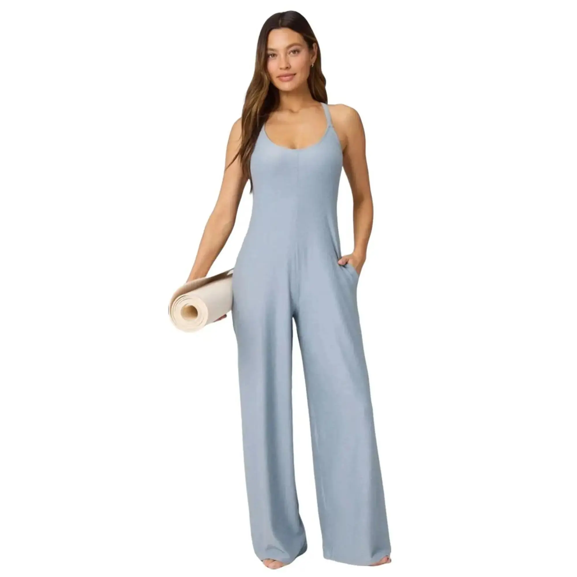 Fabletics Cloud Jersey Wide Leg Onesie