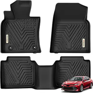 YITAMOTOR Floor Mats Compatible with 2018-2024 Toyota Camry, Excludes Hybrid Models, Custom Fit Floor Liners 1st & 2nd Row All-Weather Protection, Black