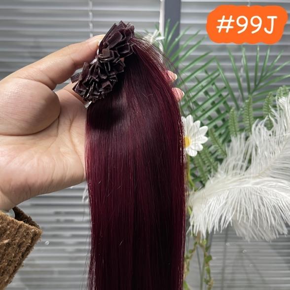 Capsule K Tip V Tip Fusion Keratin Human Hair Extensions, Brazilian Nail Hair 50pcs 30g 12-28 Inch, Silky Straight Natural Remy Hair, Invisible Pre-Bonded No Tangle No Shedding, Thick Soft Long-Lasting for Women Daily Party Salon Use