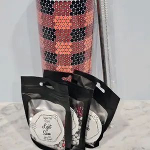 Rhinestone Tumbler Red Buffalo Plaid DIY Kit