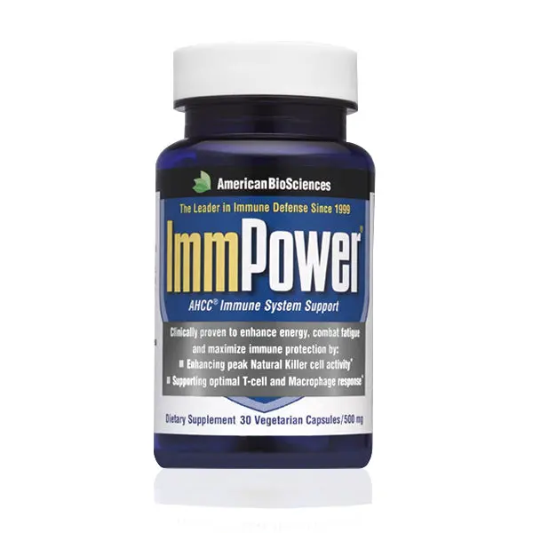 ImmPower AHCC Immune System Support Natural Mushroom Immune Boosting Formula Vegetarian Capsules 30 Capsule Bottle by American BioSciences