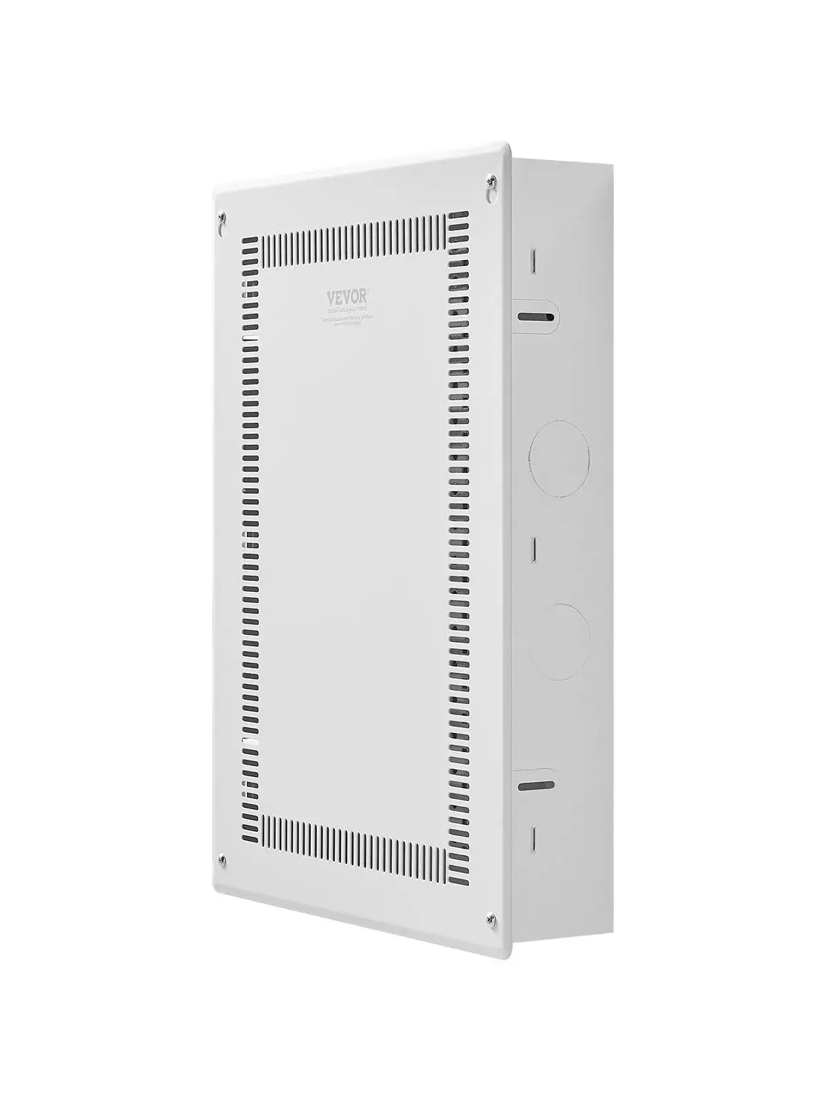【summerfinds】VEVOR 20-Inch Cold-Rolled Steel Recessed In-Wall Structured Media Enclosure with Cover & Shelves, Wall-Mount Cable Management Kit, Flexible Remote Control Compatible, Pure Sine Wave Support, for TV Home Theater Wiring, Aluminium, Wall Mount D