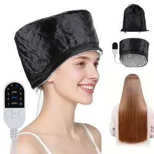 Hair Steamer Cap for Deep Conditioning, 10-Level Heats Up Quickly 3 Time Settings Electric Hair Heat Cap, Thermal Hair Scalp SPA Care Hat for Women Home Use, Hair Health, US Plug