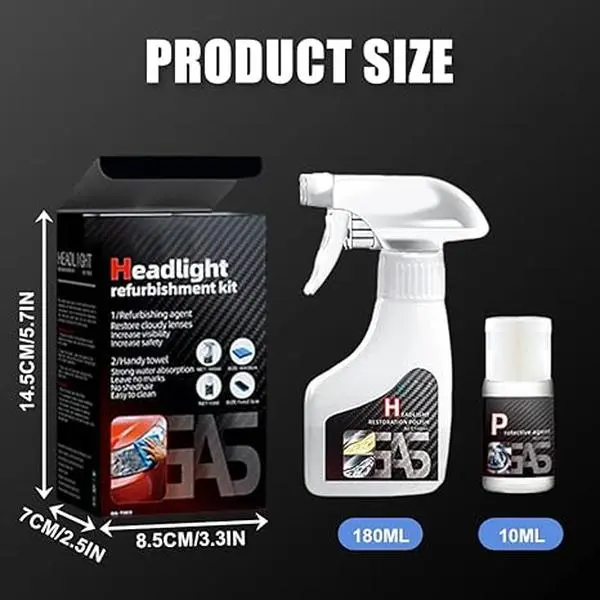 Car Headlight Refurbish Agent, Headlight Refurbish Agent, Professional Car Headlight Cleaning Tool, Car Interior Care Product, Car Accessories, Cleaning Supplies, Automotive, Headlight Repair Cream, Car Detailing, Headlight Polishing Agent