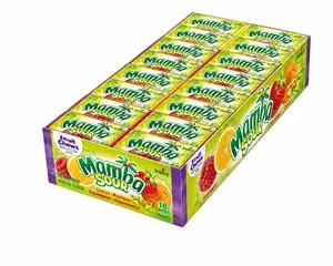 Mamba Sour Fruit Chews Candy 6 Pieces - Tangy Mouth-Puckering Flavor, Portable Treats, 48 Packs, Ideal for Snacking & Sharing, Sweet & Sour Experience