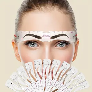 12-Piece Eyebrow Shaper Set, Reusable Band Eyebrow Template with Elastic Fixing Band, 3-Minute Makeup Tool for Beauty & Personal Care, 12 Style/Suit