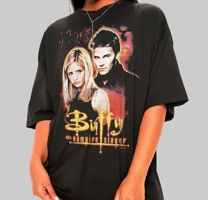 Buffy The Vampire Slaye r Graphic Tee, Buffy & Angel shirt Gift for Fans