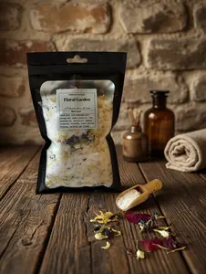 Floral Garden Bath Soak | Rose, Jasmine & Vanilla Bath Salts | Pink Himalayan Epsom Salt | Floral Spa Bath with Botanicals