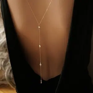 Tri-Drop Long Walk Stunning Back Body Chain