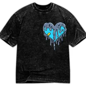11 Gamma Blue 11s Washed Shirt, Dripping Heart, Shirts Match Sneakers