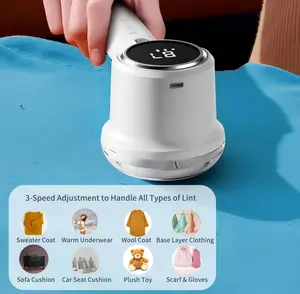 Rechargeable Fabric Shaver – 5-Minute Clothes Refresher with LED Display, 3-Speed Lint Remover for Sweaters, Couches & Pet Hair