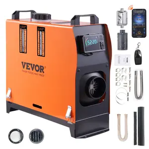 【FathersDayGift】 VEVOR 8 KW Diesel Air Heater, Bluetooth App Control All-in-one Diesel Heater with Automatic Altitude Adjustment, Remote Control and LCD, Portable Parking Heater for RV Trailer Camper Van Boat