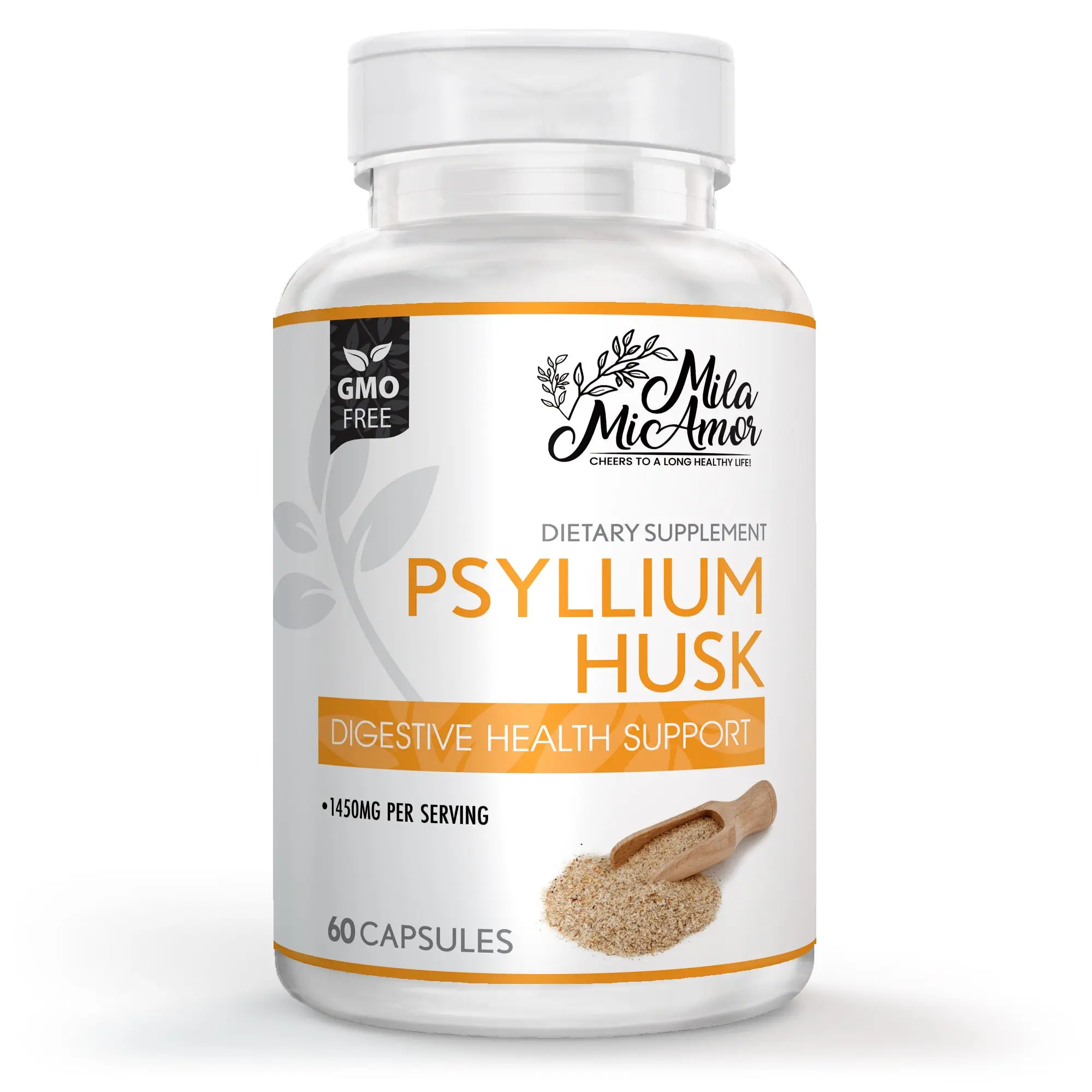 Psyllium Husk | Gut and Colon Support | Digestive Support | Non-GMO | 60 capsules