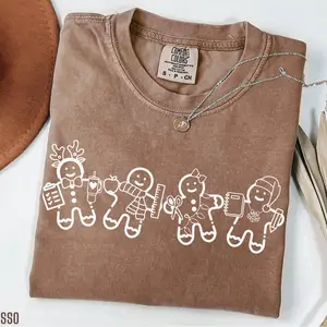 Comfort Color Gingerbread Teacher Christmas T-shirt, Holiday Tee For Teacher T-shirt Teacher Tshirt For Teachers School Staff