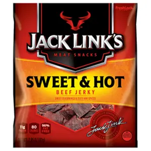 Jack Links 2.85 oz Sweet & Hot Beef Jerky Bag pack of 8 Jack Links 2.85 oz Sweet & Hot Beef Jerky Bag pack of 8