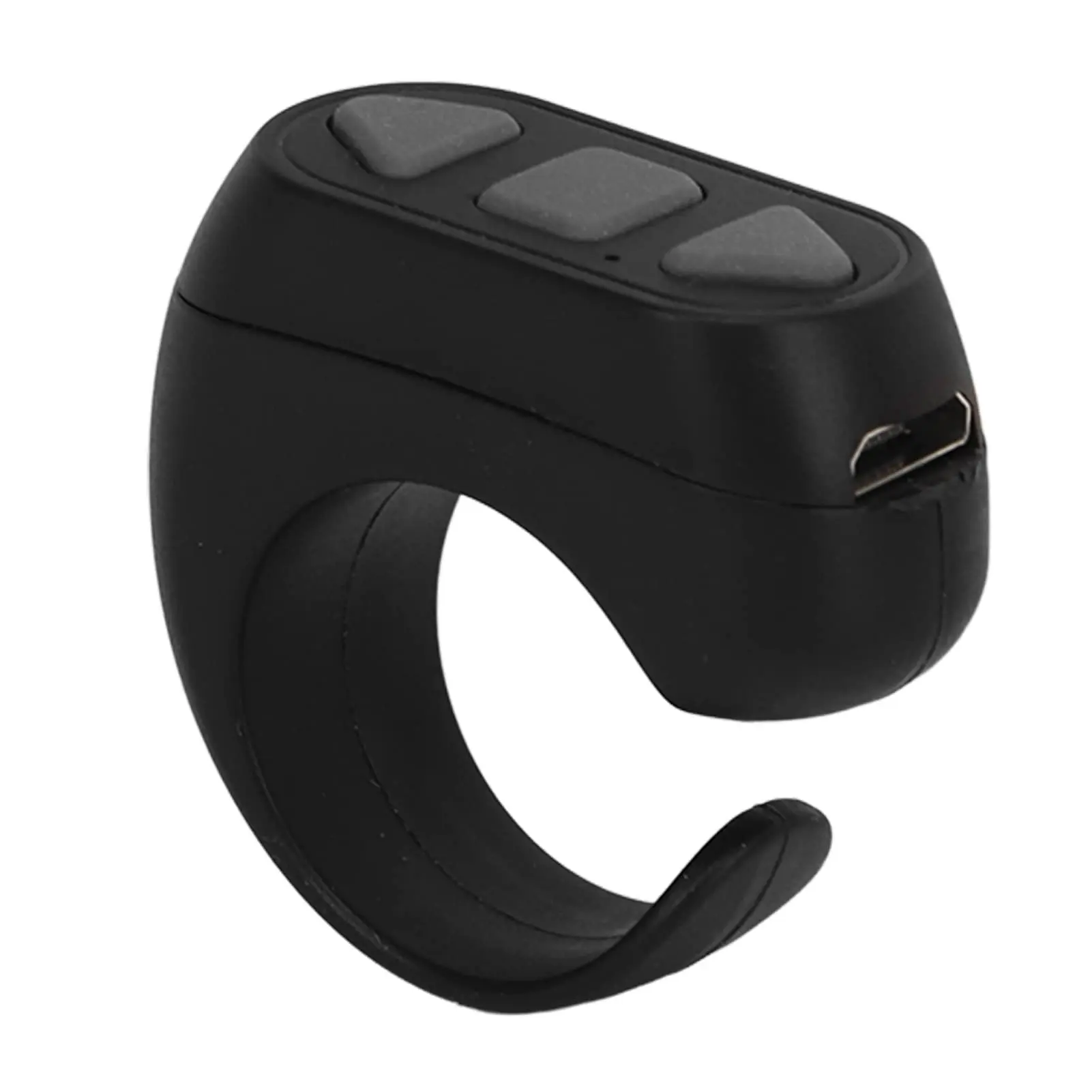 Bluetooth Remote Control App Page Turner, Remote Scrolling Ring for Phone Camera Remote Shutter Selfie Video Catch Up Novel (Black)