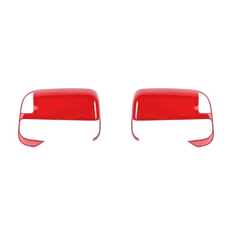 Truck Rear Mirror Protective Cap Covers Trim Set of 2, High-Quality ABS UV-Resistant Red Automotive Replacement Parts for 2018+ Dodge RAM, Easy DIY Installation, Tape-Fix if Loose, Unique Look Car Body & Frame Accessories