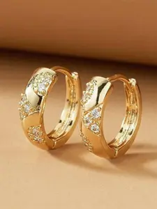 1 Pair Fashion Cubic Zirconia Hoop Statement Earrings For Women For Party Engagement Anniversary Jewelry Valentine's Day Gift