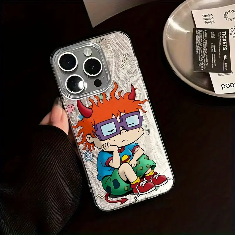TPU Protective Cellphone Case - Stylish Devil Horn Relaxed Cartoon Design, High-End Personalized Fashion Accessory for Multiple iPhone Devices, Tech Accessories for Mobile Phone Protection,summerwins summerwins