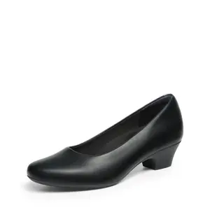 Dream Pairs Women's Closed-Toe Block Heels Pumps Arch Support Stand All-day Comfortable Footwear Shoes Classic Office Shoes Low Heels Leisure– 3D Cushion Insole, Breathable Lining, Quiet Lightweight Outsole, Work-to-Wedding Essential