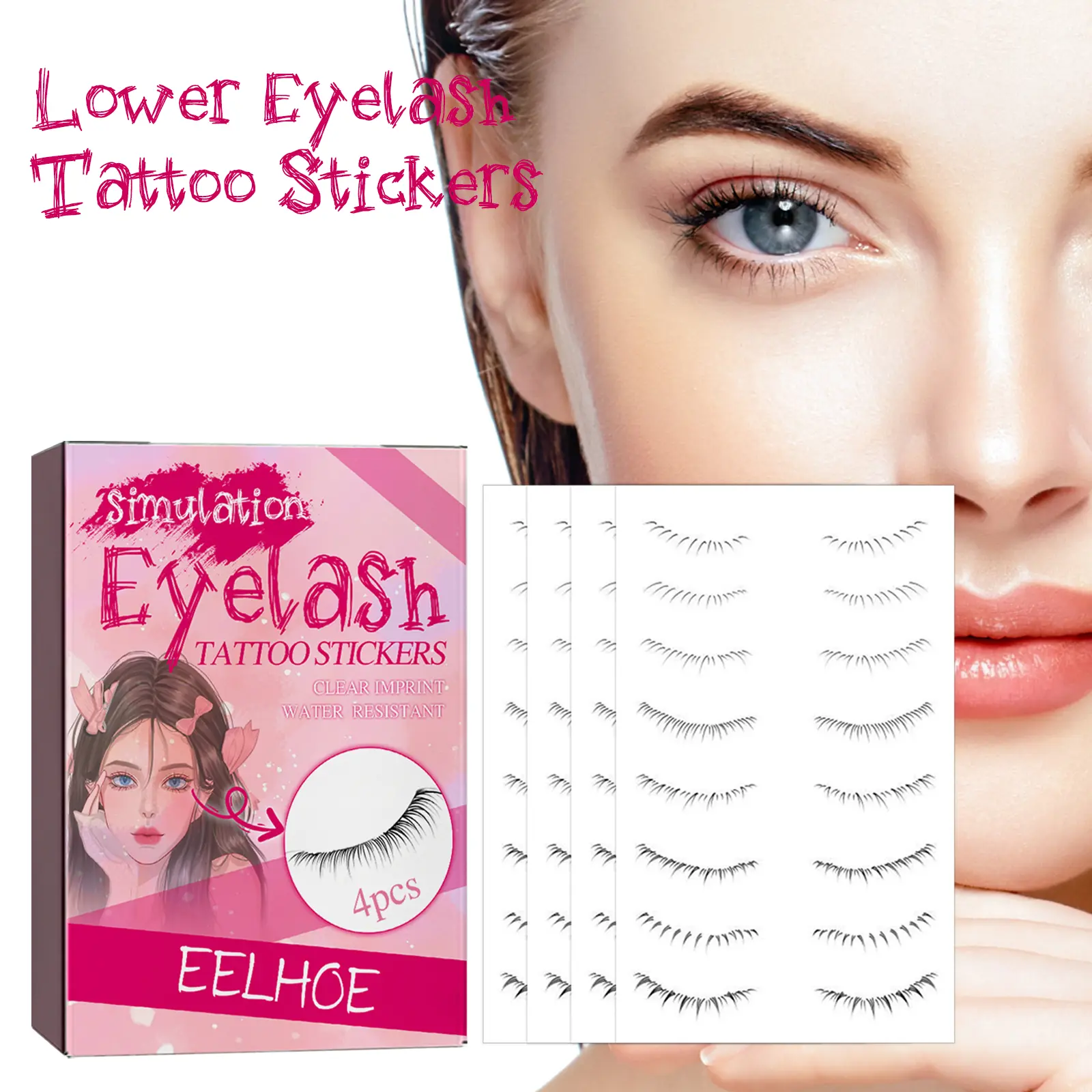 Easy-to-use eyelash stickers for beginners. Soft, curling, and lengthening eyelashes in one piece. Waterproof and long-lasting.eyelash tools
