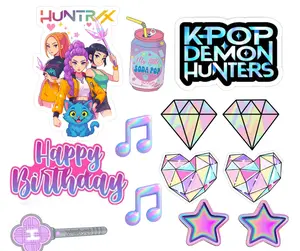 Set Sticker Cake topper Picks k-POP