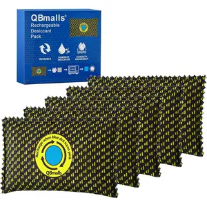 100g Rechargeable Silica Gel Desiccant Pack of 5,Moisture Absorber for Storage,Gun Safes,camper and Cars,Desiccant Dehumidifier for Closets,Drawer,Luggage and Small Spaces