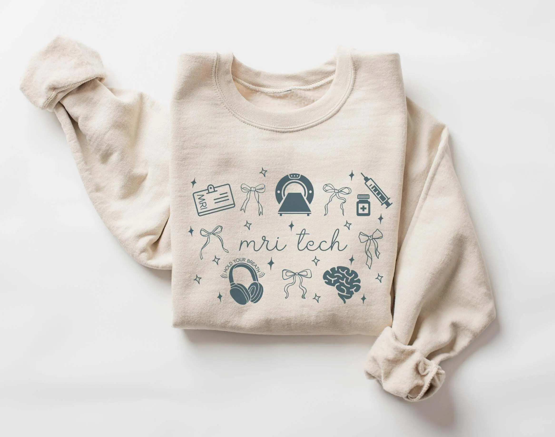 Coquette MRI Tech T-Shirt / Sweatshirt / Hoodie , MRI Technologist Short sleeve shirt, Magnetic Resonance Imaging Tech Work t-shirt, RAD Tech tshirt Fabric
