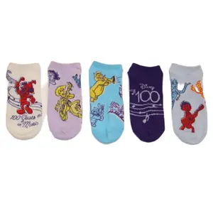 Disney Ladies' Set of 5 No-Show Socks Disney Ladies' Set of 5 No-Show Socks