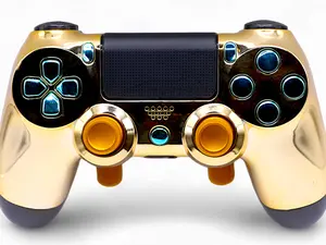 Gold Controller for PS4/PC Modded Custom Controller Paddles Digital Mouse Triggers for FPS Games like Call of Duty